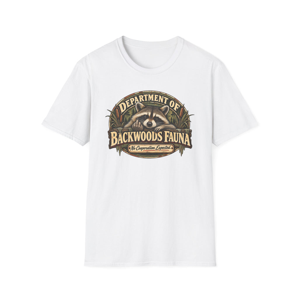 Department of Backwoods Fauna T-Shirt — Rural Wildlife Humor