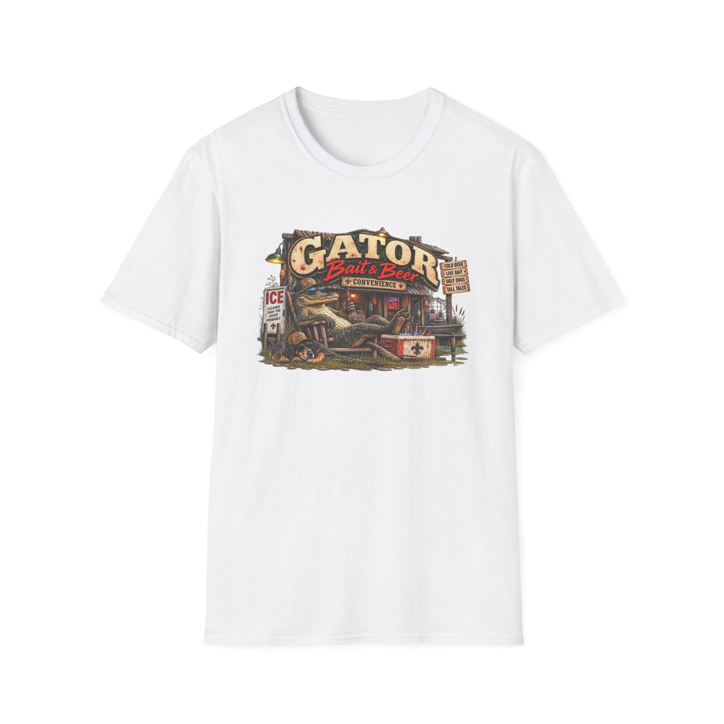 Gator Bait & Beer T-Shirt — Bayou Fishing Humor