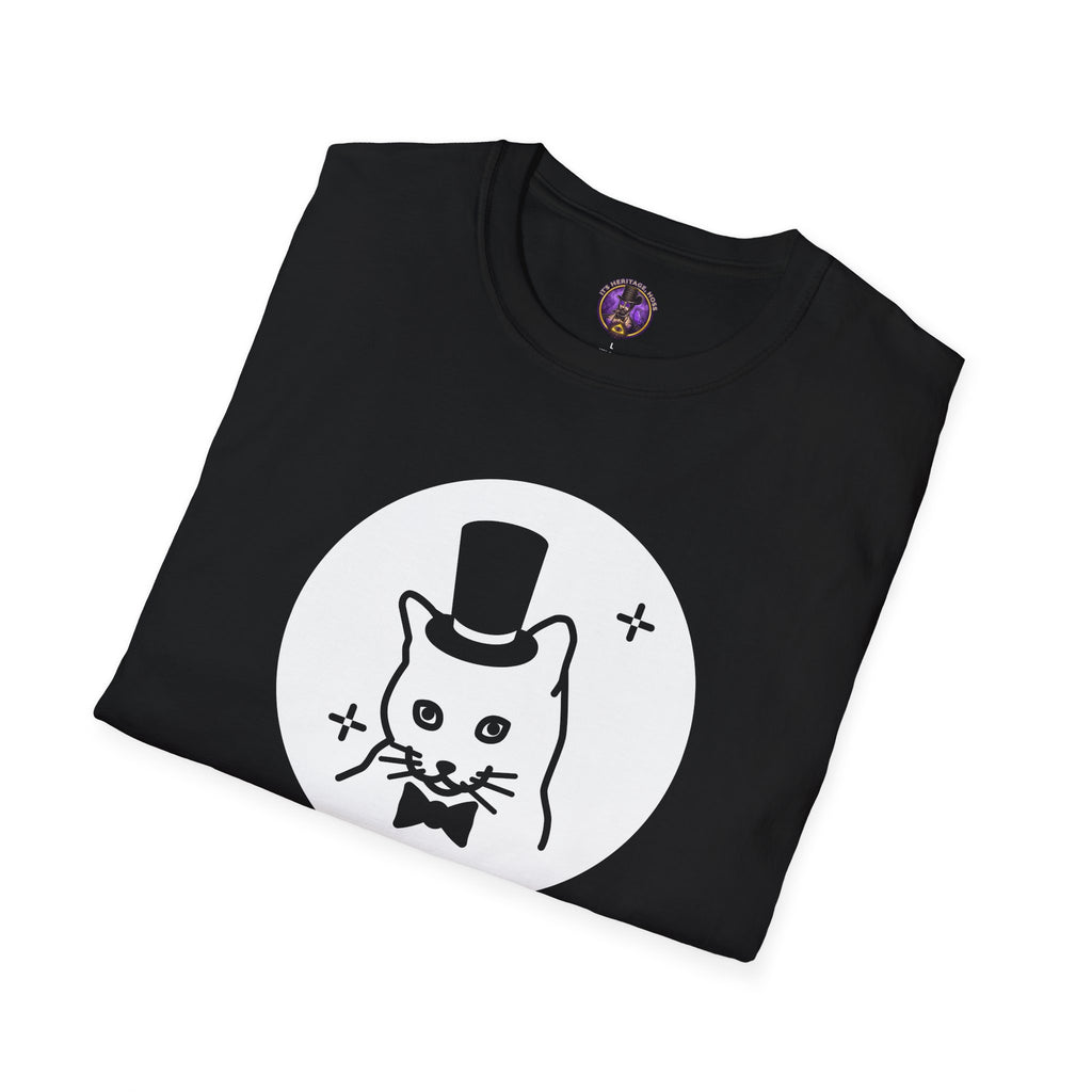 Life Is Meow Cat T-Shirt - Cute Cat With Top Hat Graphic graphic T-shirt product image 6