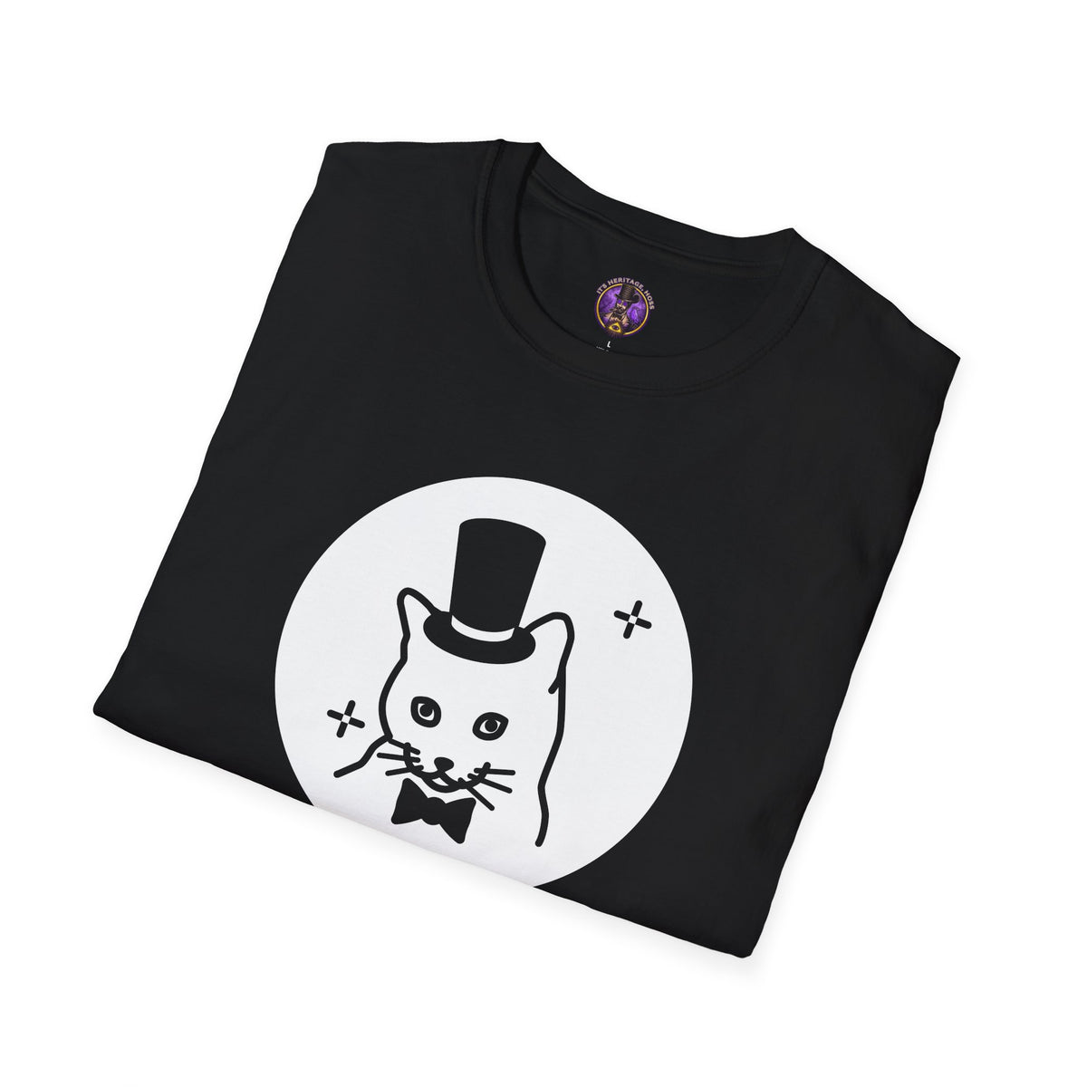 Life Is Meow Cat T-Shirt - Cute Cat With Top Hat Graphic graphic T-shirt product image 6