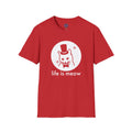 Life Is Meow Cat T-Shirt - Cute Cat With Top Hat Graphic graphic T-shirt product image 3