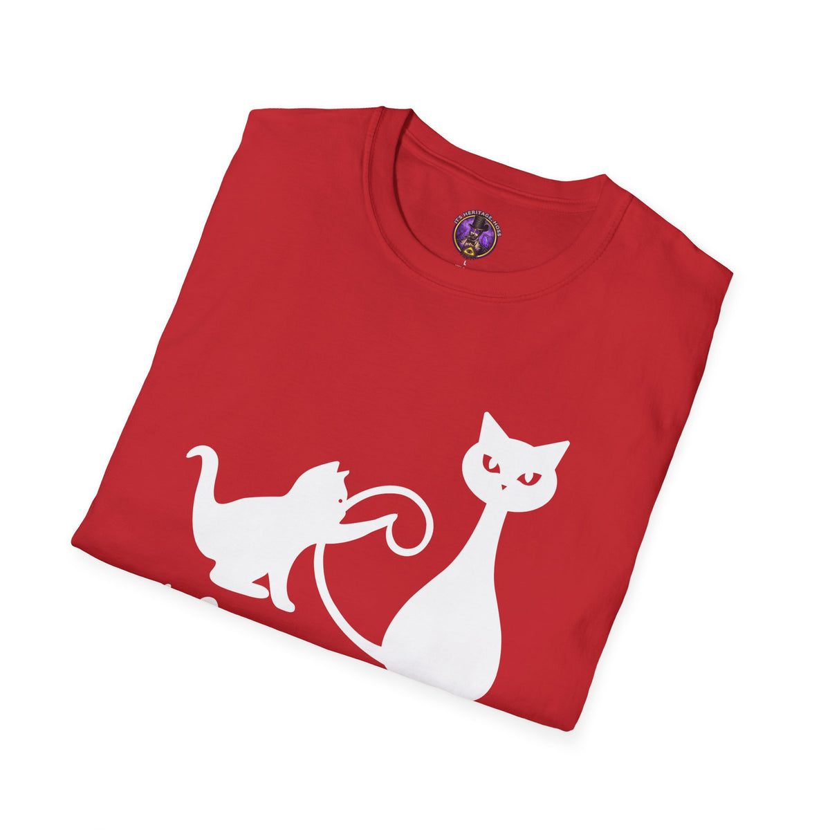 Life Is Meow White Silhouette Cat Tee | It's Heritage Hoss