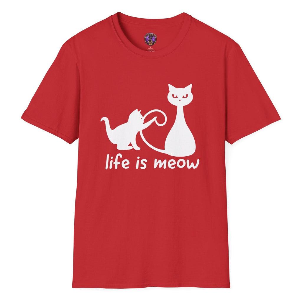 Life Is Meow White Silhouette Cat Tee | It's Heritage Hoss