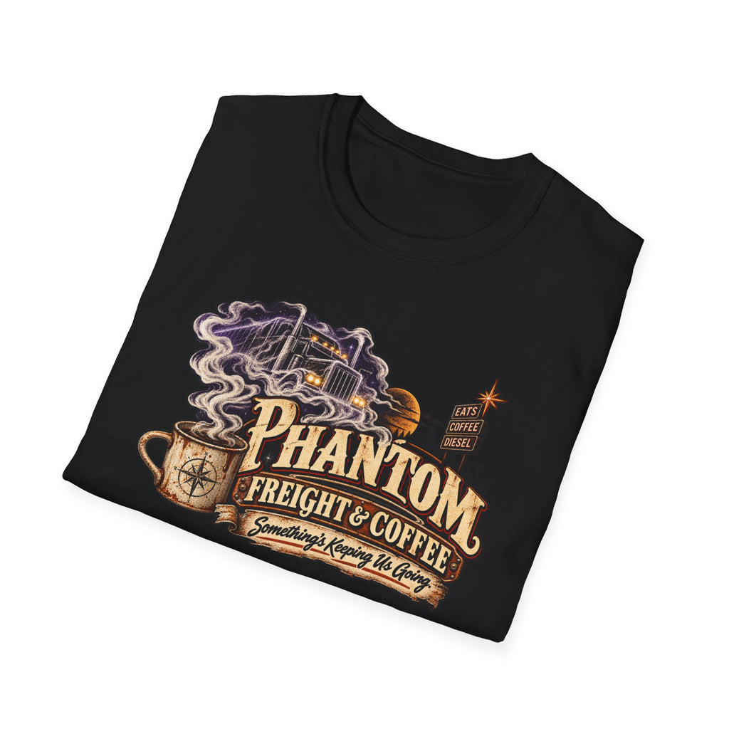 Phantom Freight & Coffee T-Shirt — Ghost Trucker