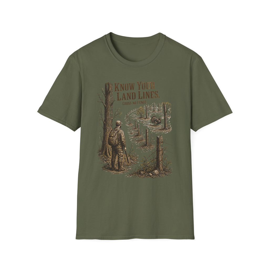 Know Your Land Lines. Cross No Fence. Hunting T-Shirt