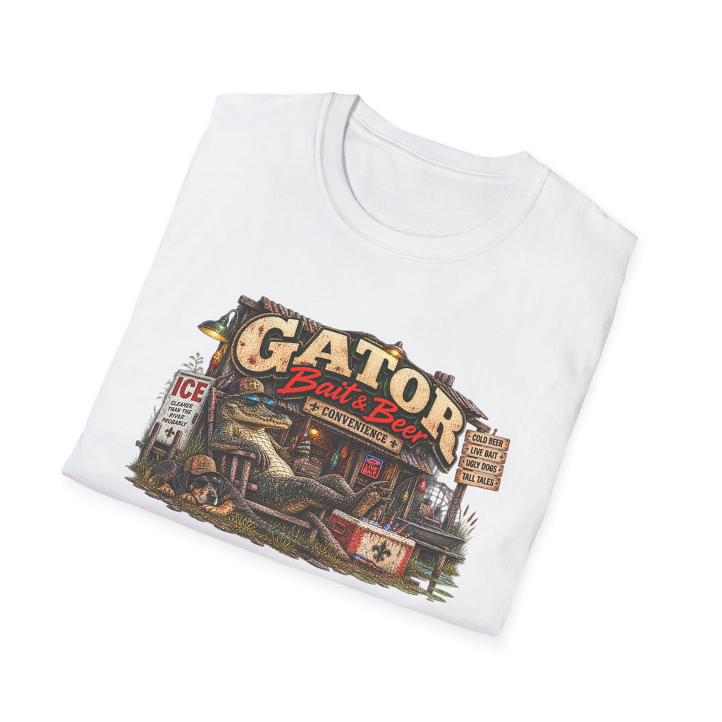 Gator Bait & Beer T-Shirt — Bayou Fishing Humor