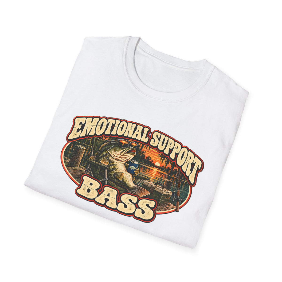Emotional Support Bass Vintage Fishing