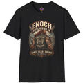 Enoch Patched Us In graphic featuring a tattooed Nephilim wearing a Watchers Local 666 vest with ancient ruins behind him