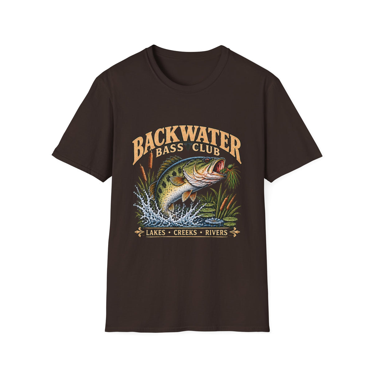 Backwater Bass Club Fishing T-Shirt outdoor graphic T-shirt product image 3