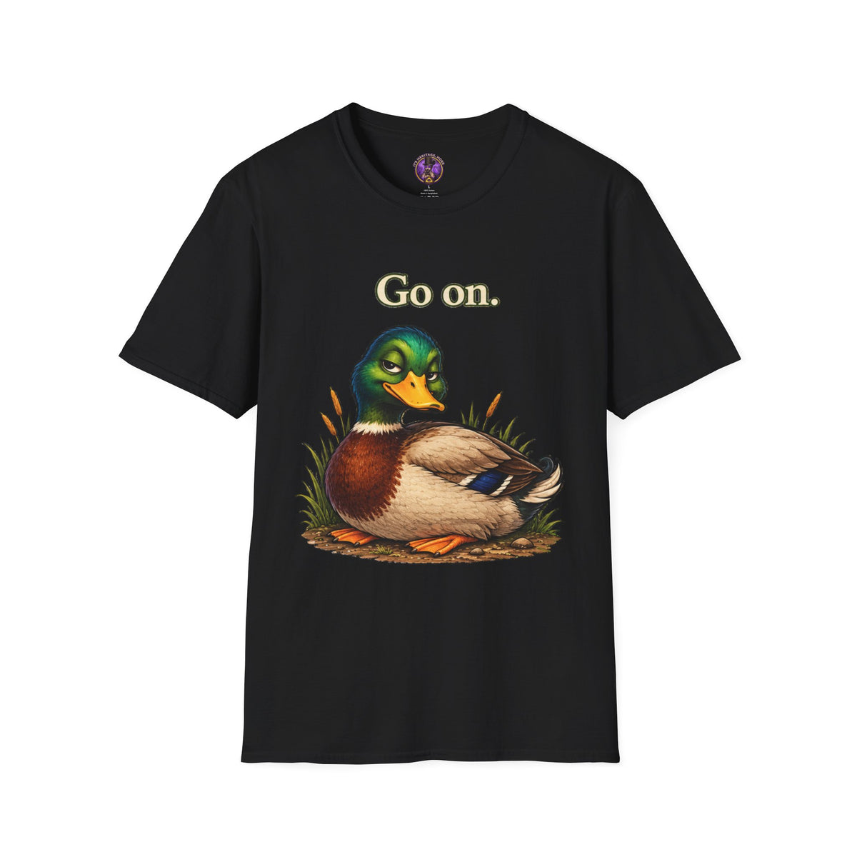 Go On Duck T-Shirt - Vintage Mallard Illustration Graphic Tee graphic T-shirt product image 2