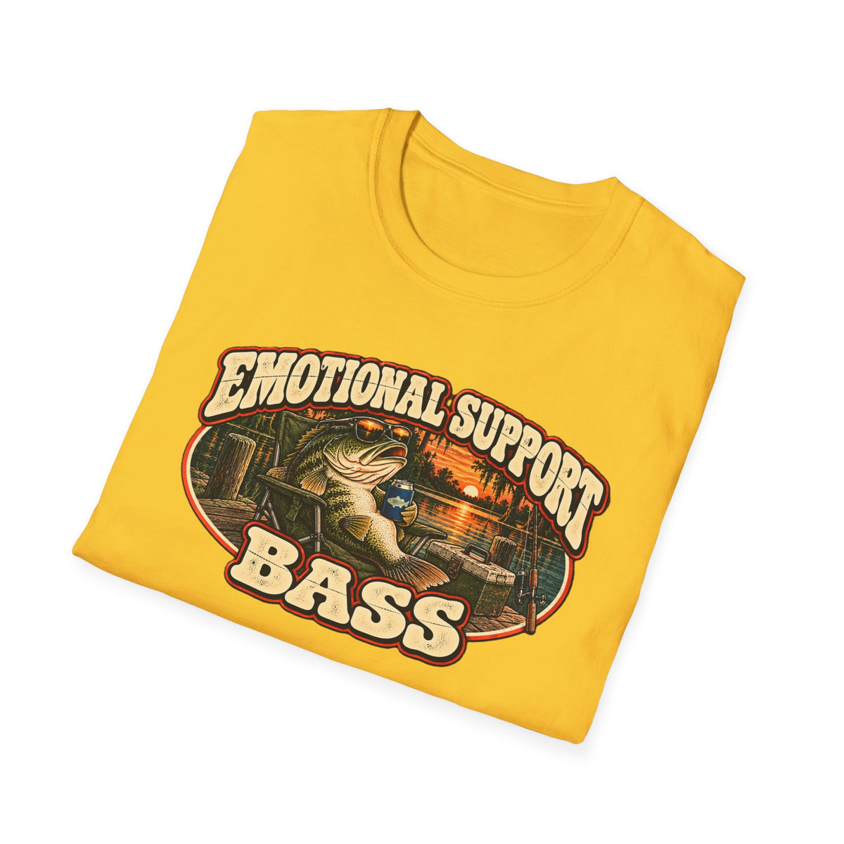 Emotional Support Bass Vintage Fishing
