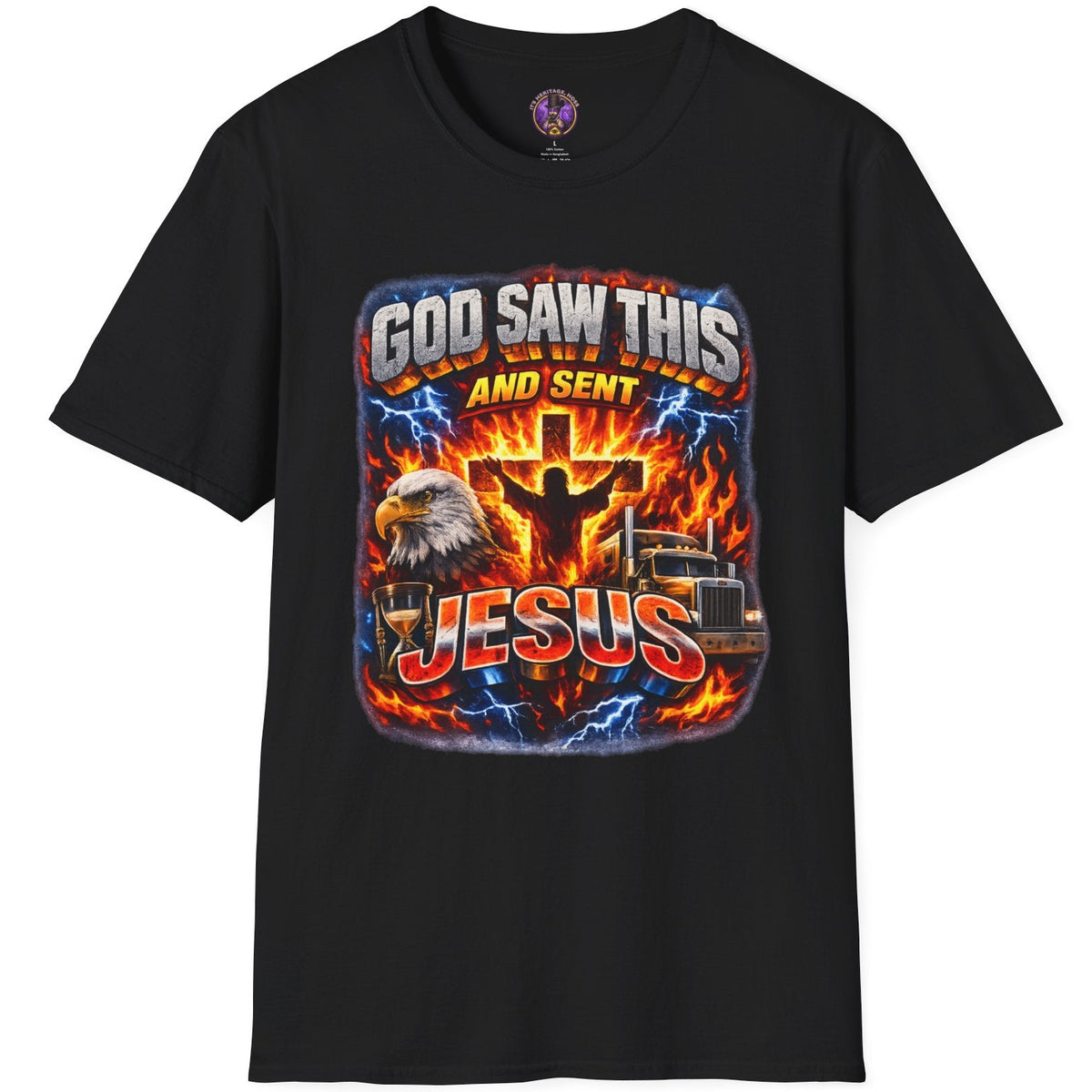 God Saw This and Sent Jesus roadside Americana graphic tee