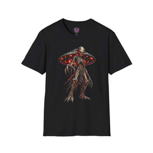 Alien Horror T-Shirt - Creepy UFO Monster Tee graphic T-shirt product image 1