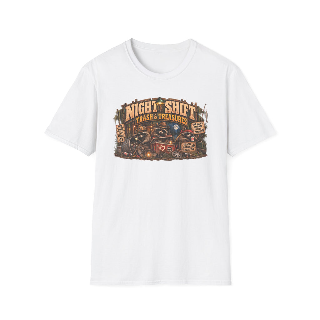 Night Shift Trash & Treasures T-Shirt — Raccoon Humor