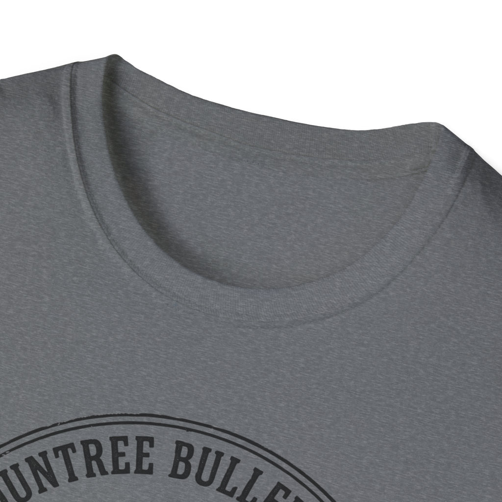 Crew-neck and upper print detail of the Bullfrog Circus Southern Frog shirt.