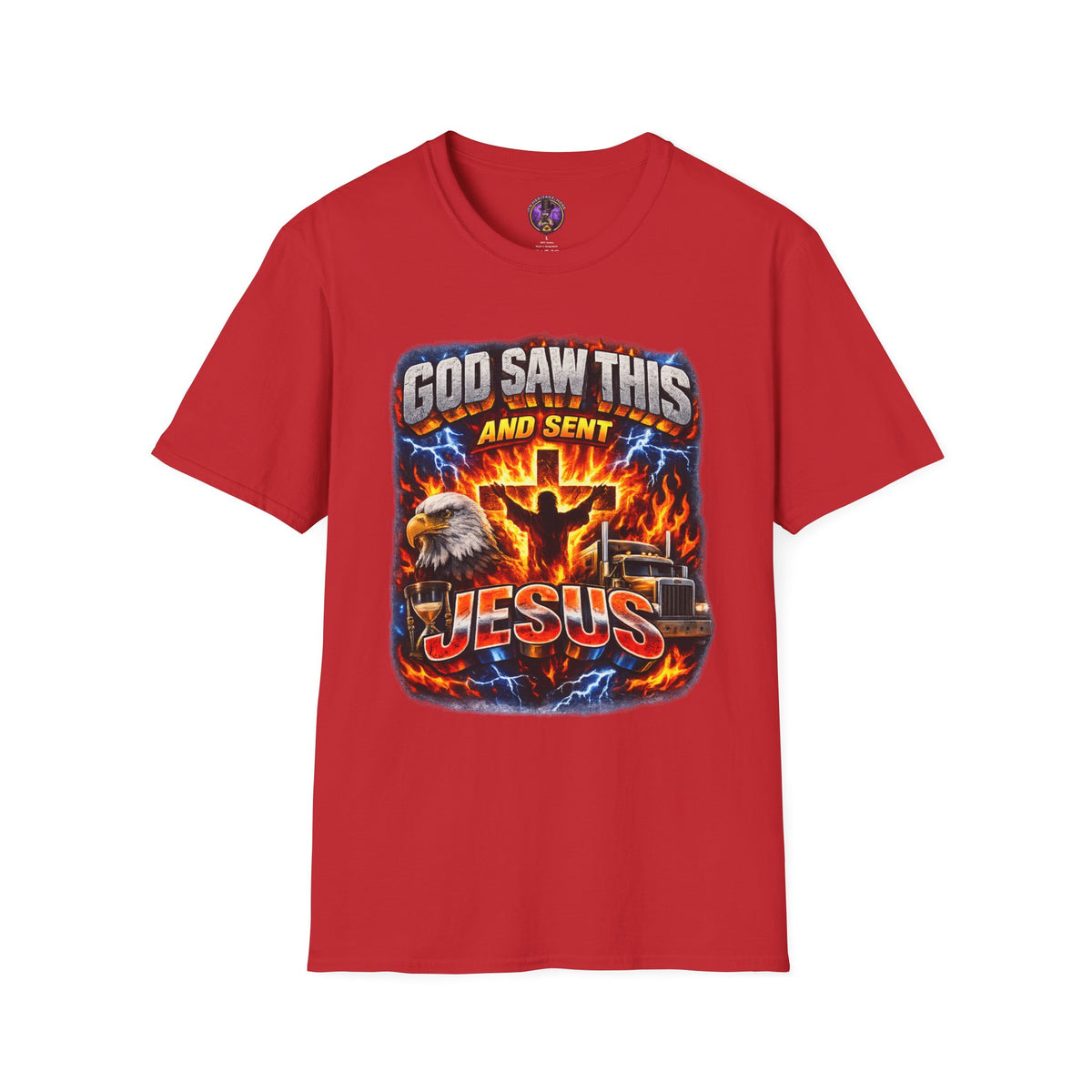 Christian T-Shirt - 'God Saw This and Sent graphic T-shirt product image 2