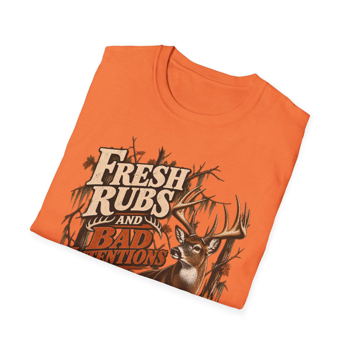 Fresh Rubs & Bad Intentions Whitetail Rut Hunting Design