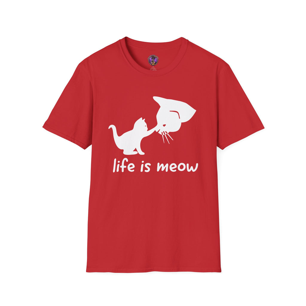 Cat T-Shirt - "Life Is Meow" Cute Cat Graphic Tee for Cat Lovers graphic T-shirt product image 3