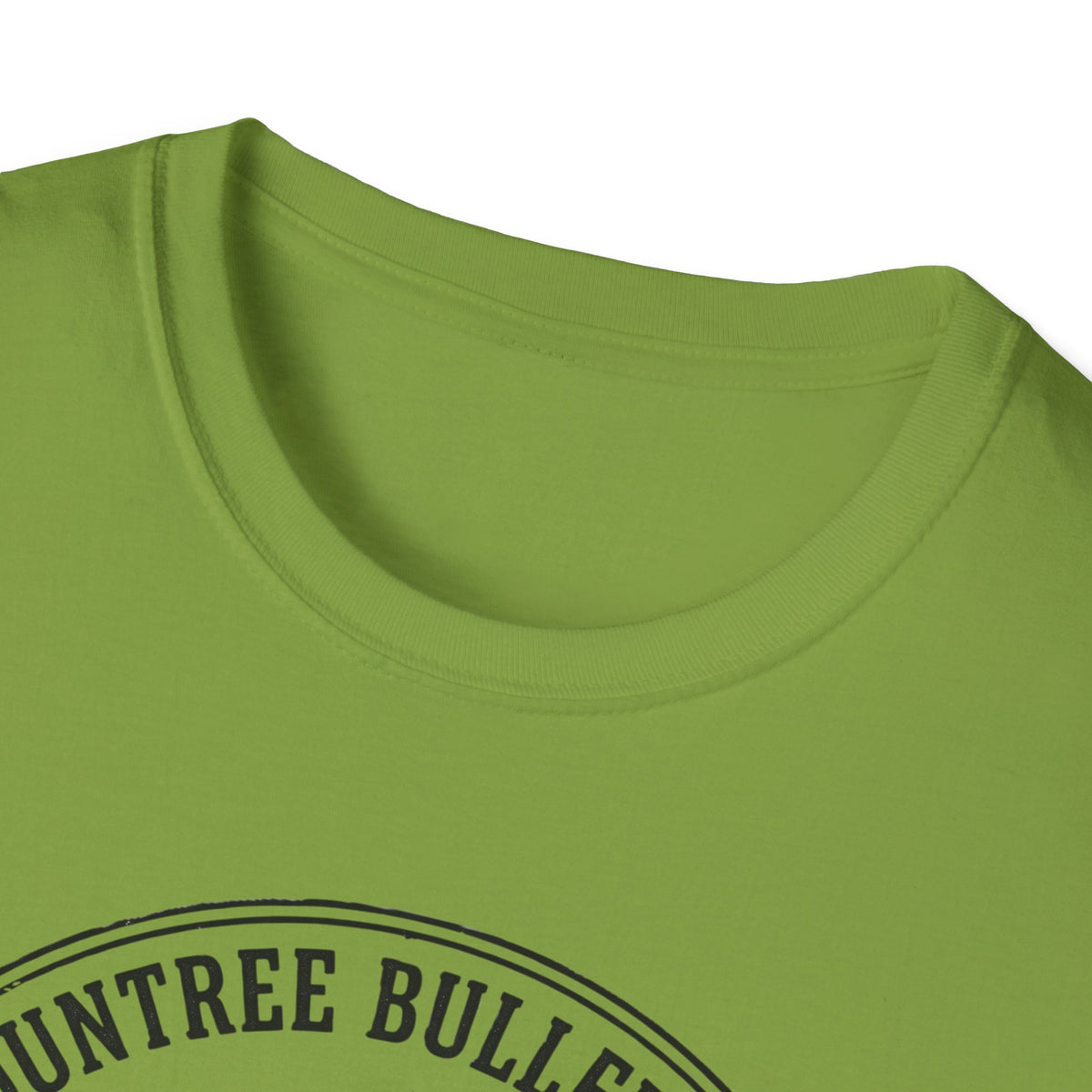 Crew-neck and upper print detail of the Bullfrog Circus Southern Frog shirt.