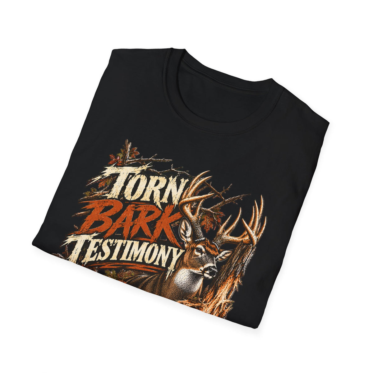 Torn Bark Testimony Whitetail Buck Rub Hunting Design