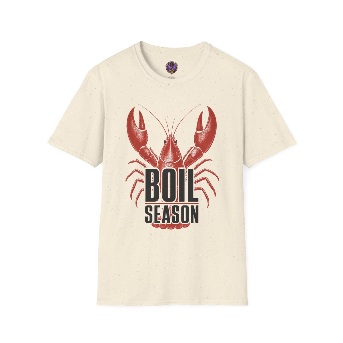 Front view of the Boil Season Louisiana Crawfish shirt.