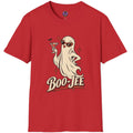 Boo-Jee bougie ghost Halloween graphic t-shirt with sunglasses lipstick and cocktail